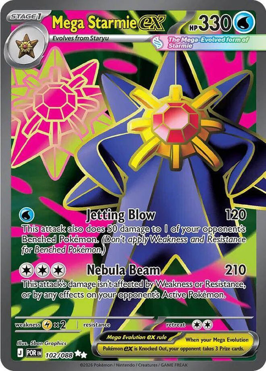 Mega Starmie EX 102/088 SR - Perfect Order