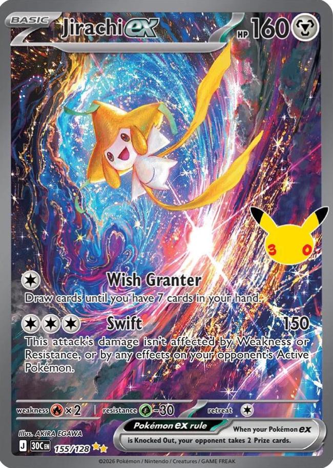 Jirachi Ex 155/128 SIR - 30th Anniversary
