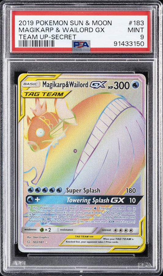 Magikarp & Wailord GX | Team Up | PSA 9
