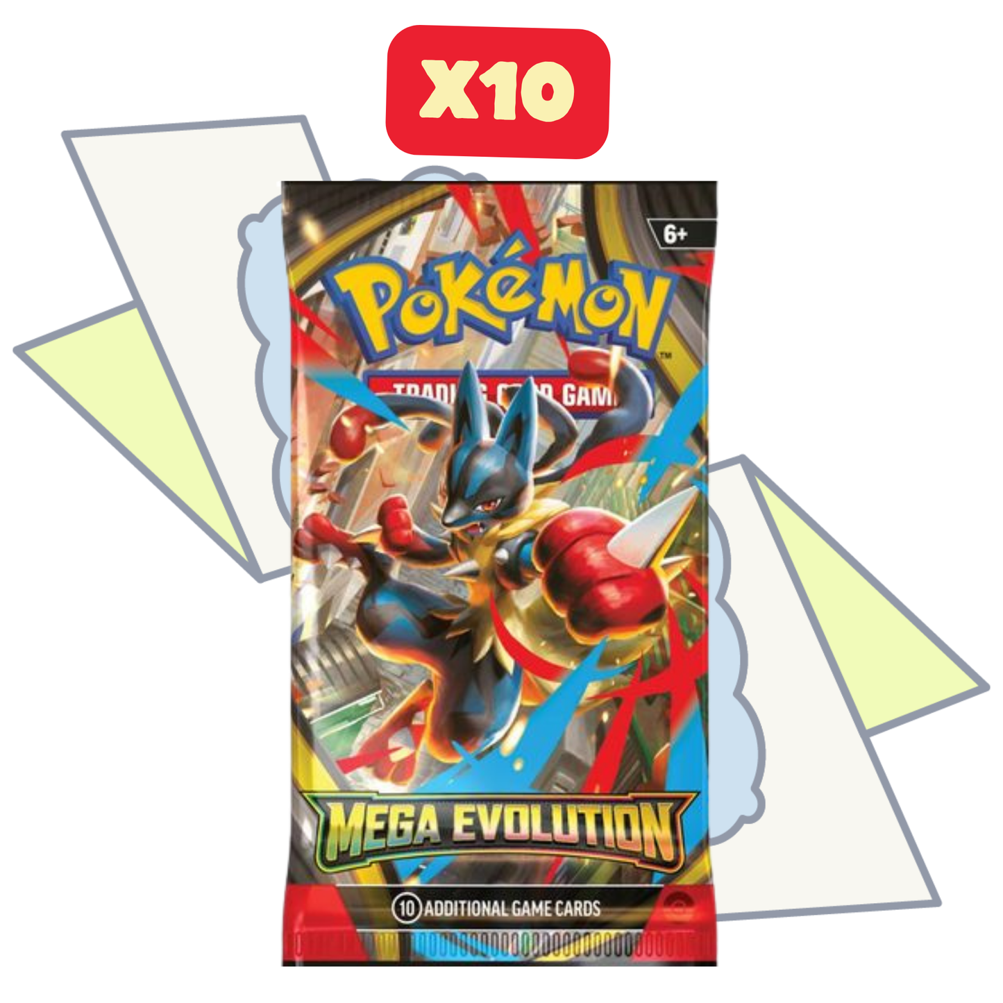 10x Mega Evolution Booster Packs | Pokemon TCG
