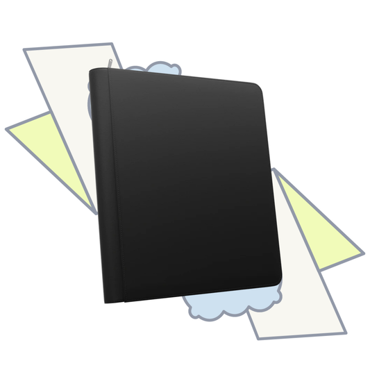 Stealth 12 Pocket Zip Binder - Black | Palms Off Gaming