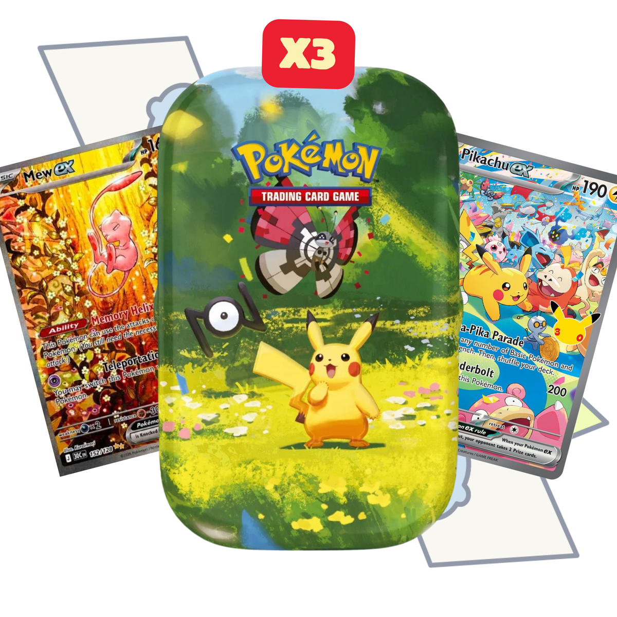 3x 30th Anniversary Mini Tins | Pokemon TCG
